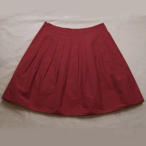 Banana Republic Red Knee Length A-Line Skirt Size 8
